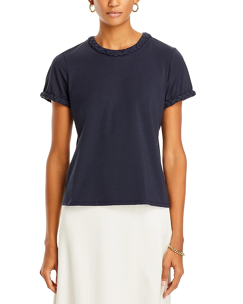 Cinq a Sept Braided Cotton Tee