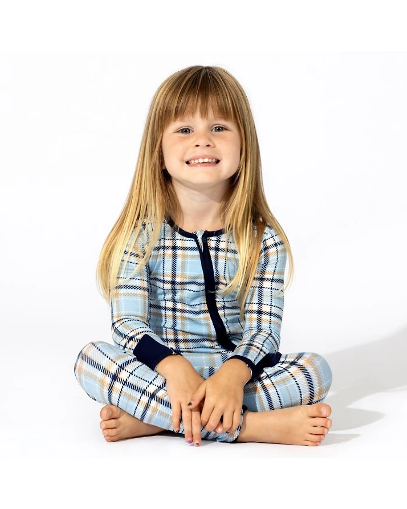 Unisex Holiday Plaid Convertible Footie - Baby, Little Kid