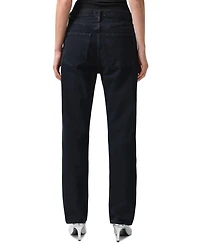 '90s Pinch Waist High Rise Straight Jeans Crushed