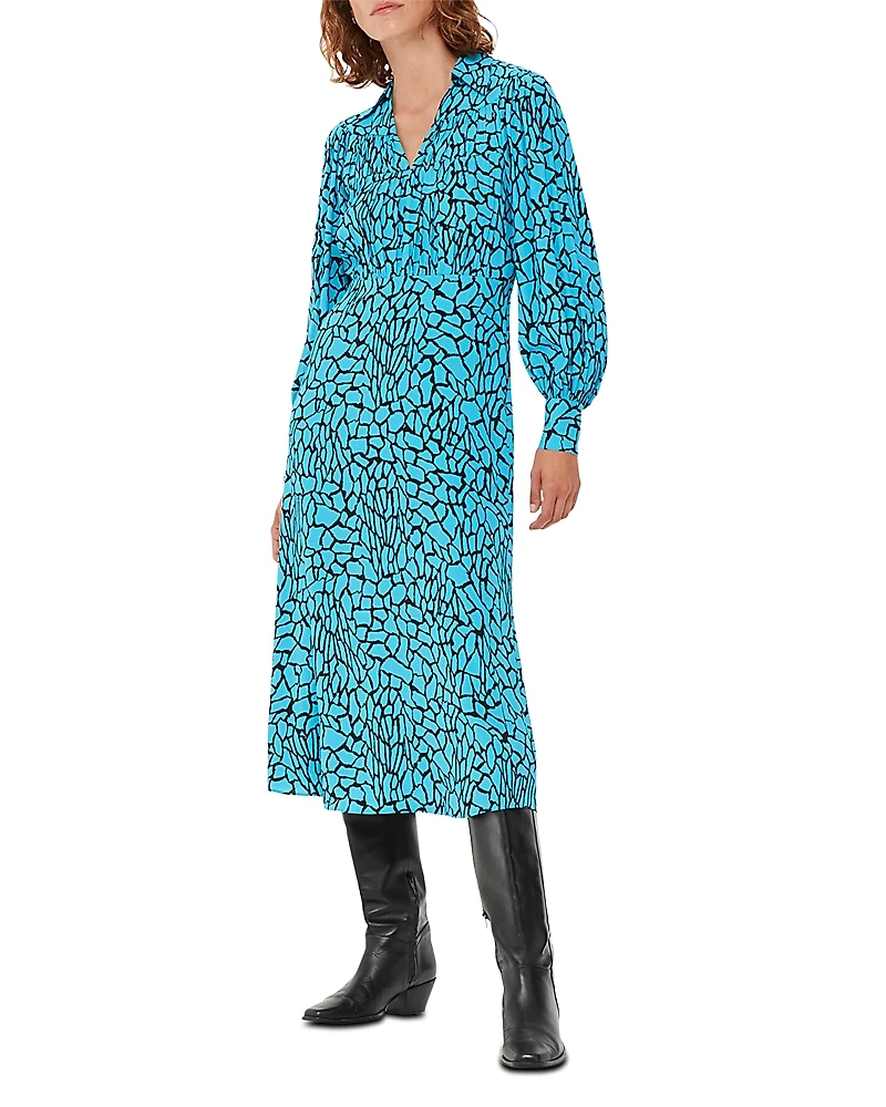 Whistles Terazzo Print Midi Dress
