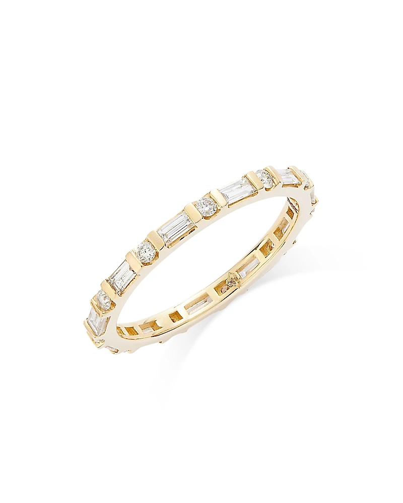 Bloomingdale's Fine Collection Diamond Baguette & Round Eternity Band