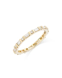 Bloomingdale's Fine Collection Diamond Baguette & Round Eternity Band
