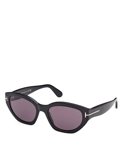 Geometric Square Acetate Sunglasses, 55mm