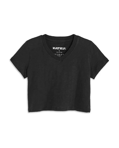 Girls' Courage Cropped V Neck Tee - Big Kid