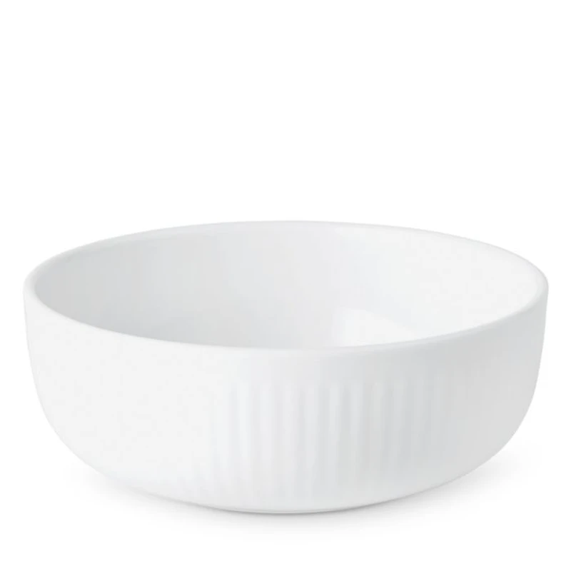 White Fluted 4 Piece Serving Set
