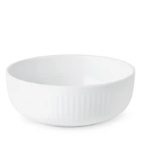 White Fluted 4 Piece Serving Set
