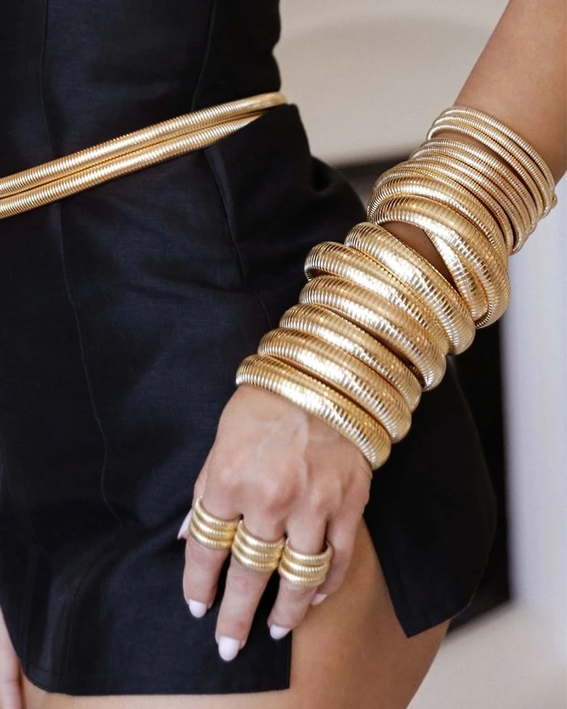Twisted Flex Ring in 18K Gold Plated