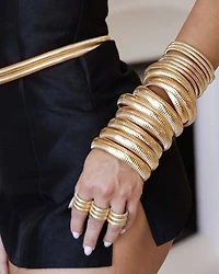 Twisted Flex Ring in 18K Gold Plated