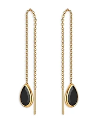 Barely There Teardrop Threader Earrings in 18K Gold Plated
