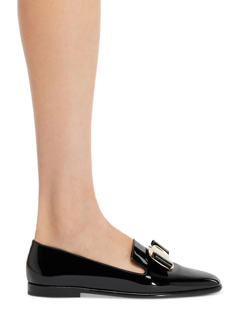 Women's Bow Patent Leather Loafers