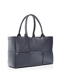 Small Arco Intreccio Leather Tote