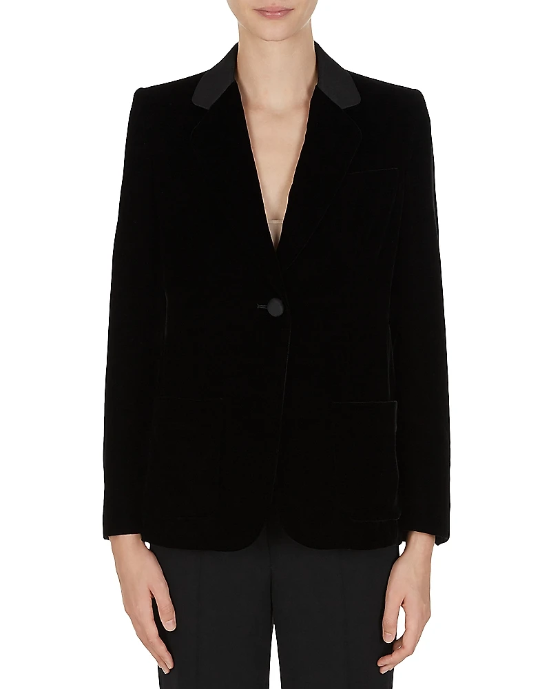 Emporio Armani Velvet Single Button Blazer