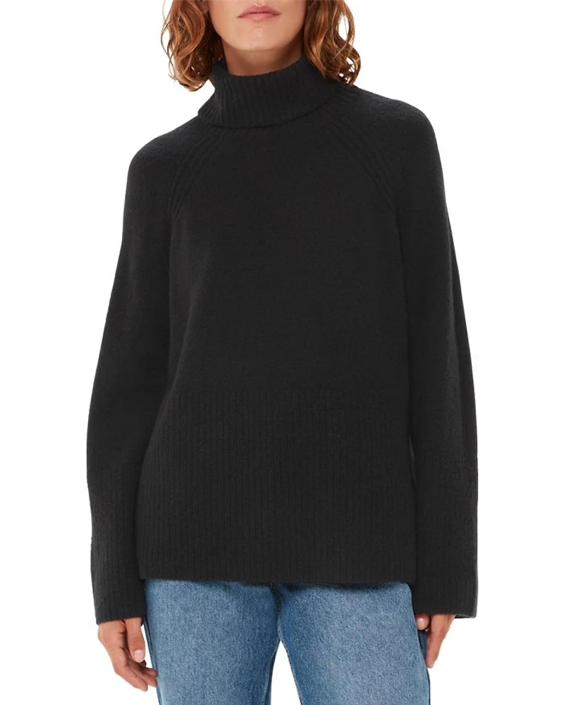 Textured Turtleneck Sweater