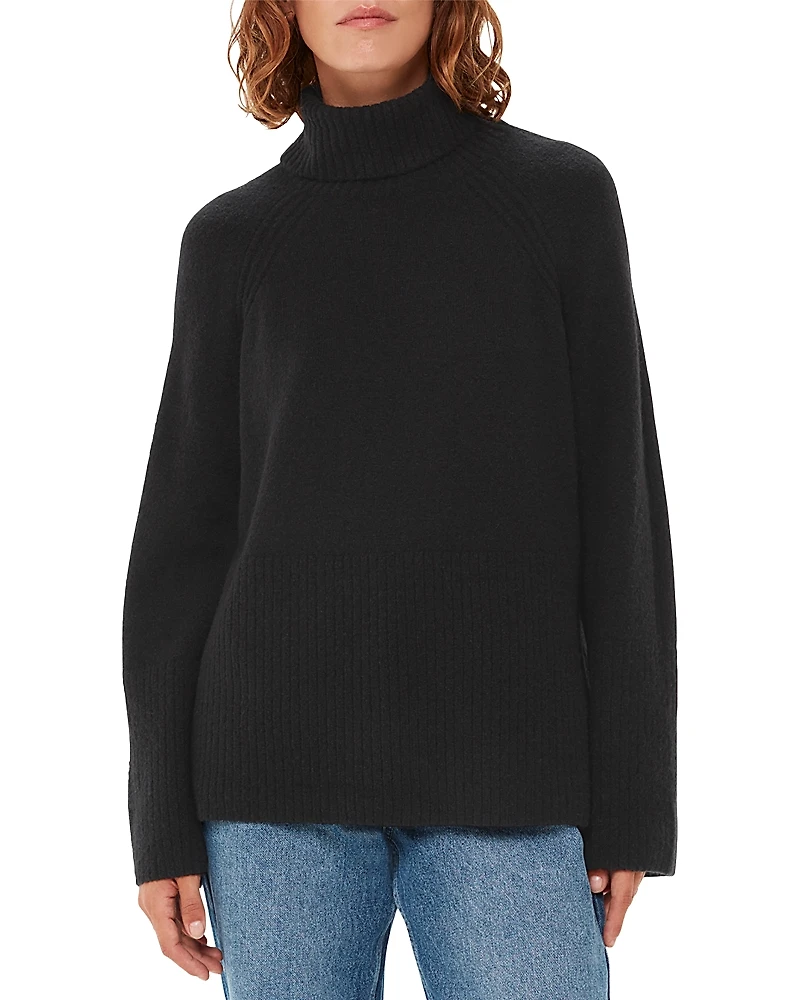 Whistles Textured Turtleneck Sweater