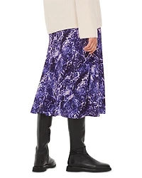 Glossy Leopard Bias Skirt