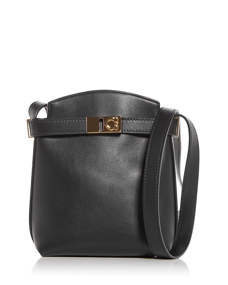 Ferragamo Hug Bicolor Leather Crossbody Mini Bag