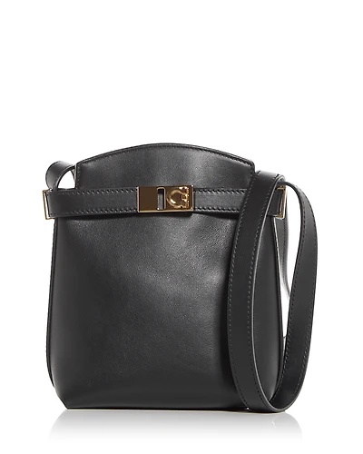 Ferragamo Hug Bicolor Leather Crossbody Mini Bag