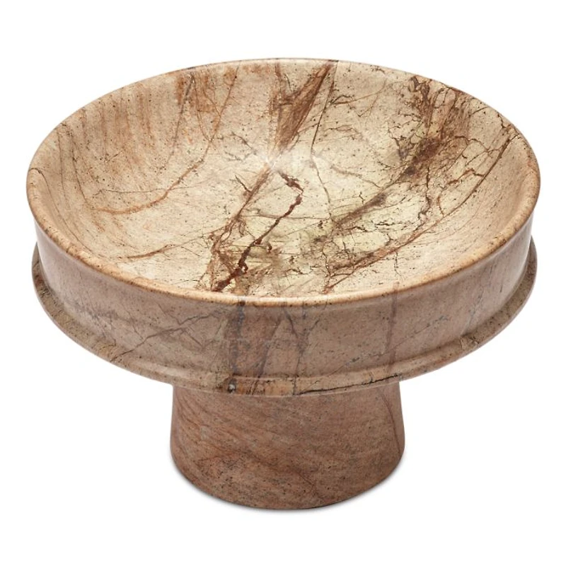 x Kelly Wearstler Dune Brown Marble Footed Bowl