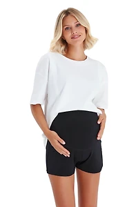 Accouchee Super Soft Foldover Waistband Maternity Shorts