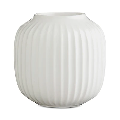 Rosendahl Kahler Hammershi Round White Tealight Holder