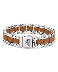 Men's Stainless Steel Anthem Tan & Caviar Beaded Bracelets