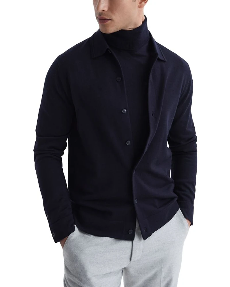 Forbes Wool Slim Fit Button Down Cardigan