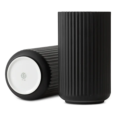 Rosendahl Lyngby Porcelain Vase, Black Porcelain