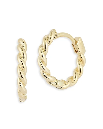 Bloomingdale's Fine Collection Twist Small Hoop Earrings