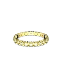 Matrix Yellow Crystal Stack Ring in Gold Tone