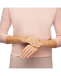 Rare Pavé Stack Ring Rhodium Plated