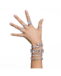 Matrix Marquise Cut Stack Ring Rhodium Plated