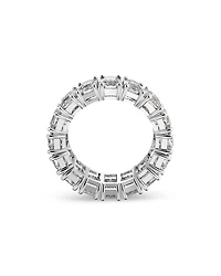 Matrix Rectangle Cut Ring Rhodium Plated