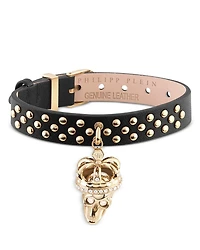 $kull Crown Studded Leather Bracelet