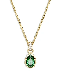 Swarovski Chroma Green Pear Cut Pendant Necklace