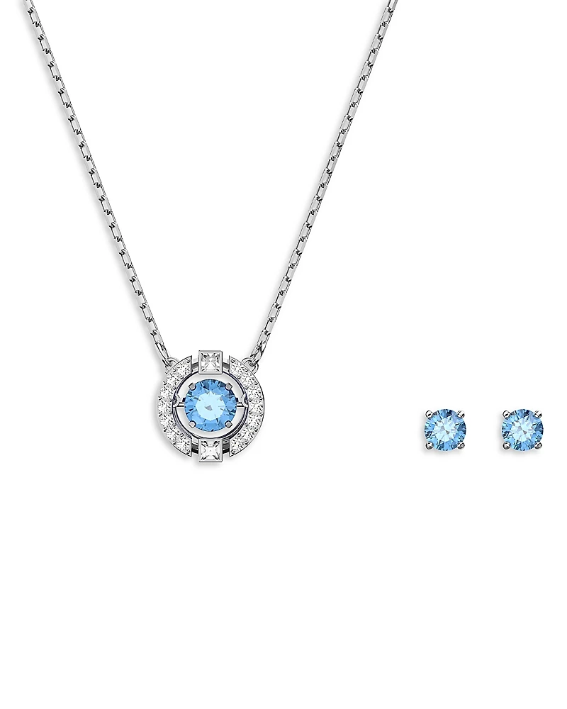 Swarovski Una Pave Pendant Necklace & Stud Earrings Set