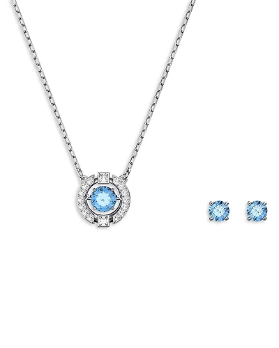 Swarovski Una Pave Pendant Necklace & Stud Earrings Set