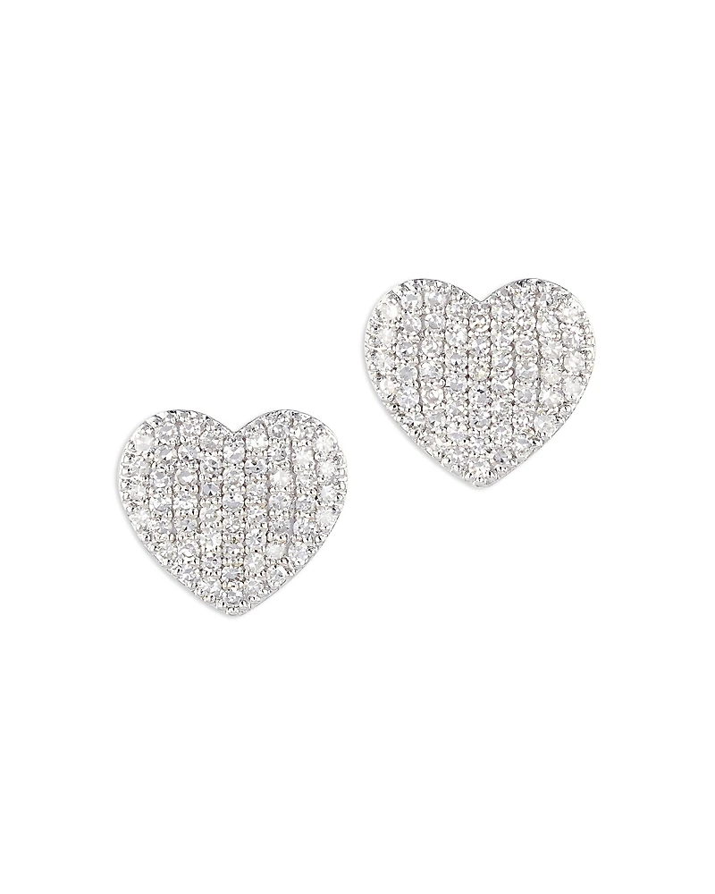 Phillips House Rhodium & 14K Yellow Gold Diamond Infinity Mini Heart Stud Earrings