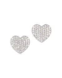Phillips House Rhodium & 14K Yellow Gold Diamond Infinity Mini Heart Stud Earrings