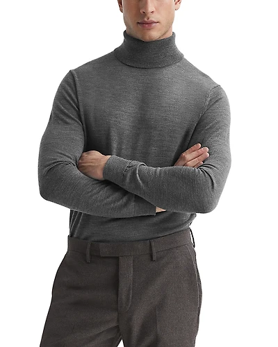 Reiss Caine Merino Wool Slim Fit Turtleneck Sweater