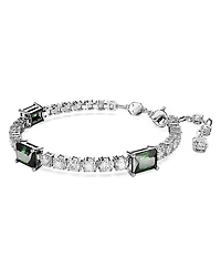 Matrix Round & Emerald Cut Tennis Bracelet in Rhodium Plated