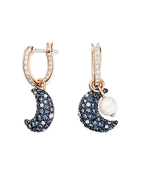 Sublima Pavé Crescent Drop Earrings