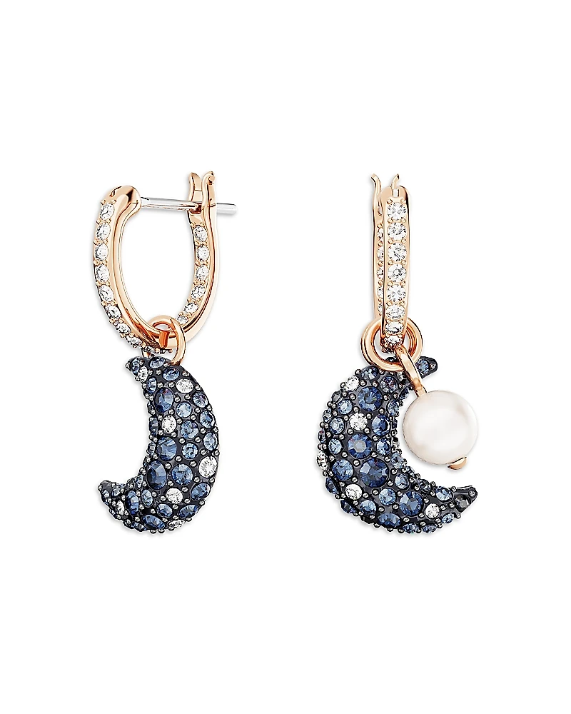 Swarovski Sublima Pave Crescent Drop Earrings