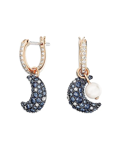 Swarovski Sublima Pave Crescent Drop Earrings