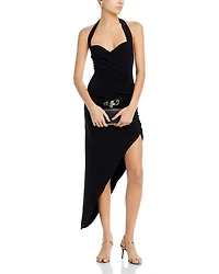 Cayla Asymmetric Halter Dress