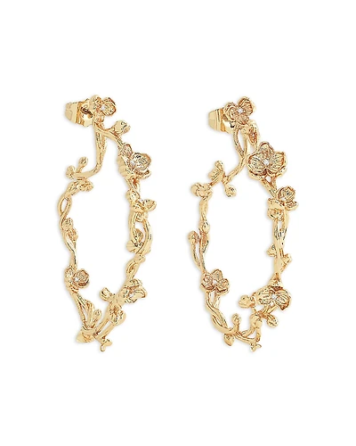Anabel Aram Orchid Hoop Earrings