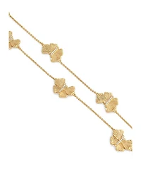 Butterfly Station Necklace in 18K Gold Plated, 20"