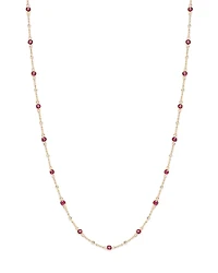 Bloomingdale's Fine Collection Ruby & Diamond Bezel Station Collar Necklace