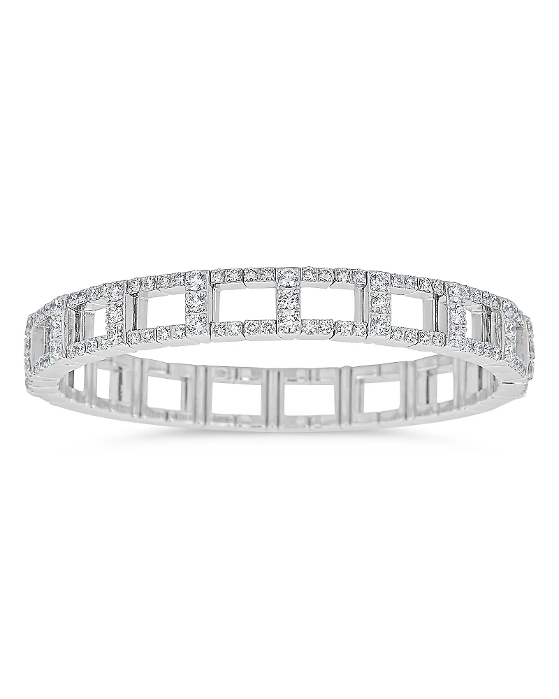 Zydo 18K White Gold Diamond Stretch Bracelet