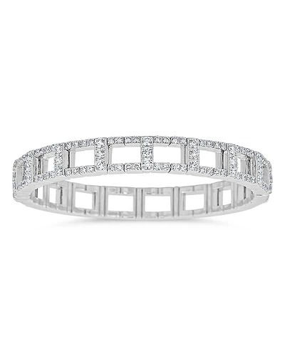 Zydo 18K White Gold Diamond Stretch Bracelet