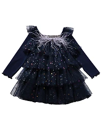 Petite Hailey Girls Dot Layered Tutu Dress - Little Kid, Big Kid